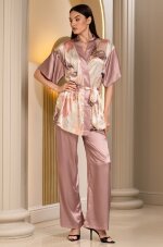 Шелковый комплект с брюками Mia-Amore Peony 4216