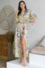 Короткий халат из смесового шелка Mia-Amore Iolanta 3953