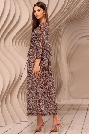 Длинный халат из микросетки Mia-Amore Beverly 2399