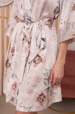 Короткий шелковый халат Mia-Amore Clariss 4163