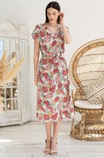 Длинная туника с коротким рукавом из вискозы Mia-Amore Tahiti 5299