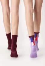 Носки хлопок 2 пары  Oroblu Twins Combine Colors Bootie Sock