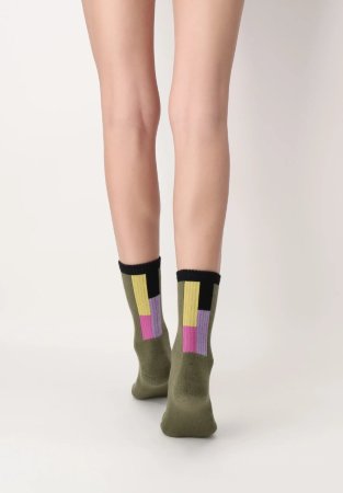 Носки хлопок 2 пары  Oroblu Twins Combine Colors Bootie Sock