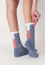 Носки хлопок 2 пары  Oroblu Twins Combine Colors Bootie Sock