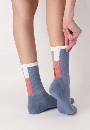 Носки хлопок 2 пары  Oroblu Twins Combine Colors Bootie Sock