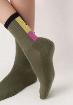 Носки хлопок 2 пары  Oroblu Twins Combine Colors Bootie Sock