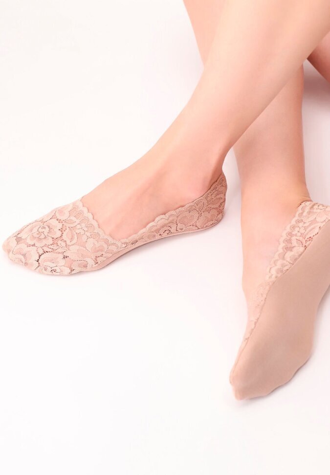 Подследники с хлопковой ступней Oroblu Lacy No Show Socks