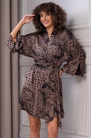 Mia-Amore Aida 9053 кимоно в кофейно-шоколадной гамме