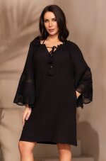 Mia-Amore Larnaca 5753 однотонная черная туника