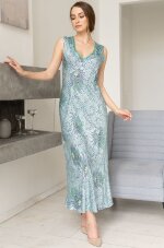 Длинная сорочка на широких бретелях из вискозы и шелка Mia-Amore Melissa 1868