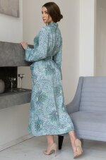 Длинный халат на пуговицах из вискозы и шелка Mia-Amore Melissa 1869