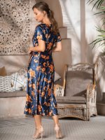 Длинная сорочка из шелка с коротким рукавом Mia-Amore Qiara 3828