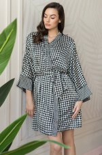 Короткий халат-кимоно из смесового шелка Mia-Amore Julianna 3973