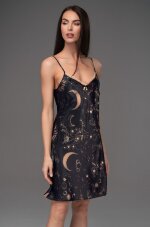 Mia-Amore Galateya 4460 короткая сорочка с рисунком звездного неба