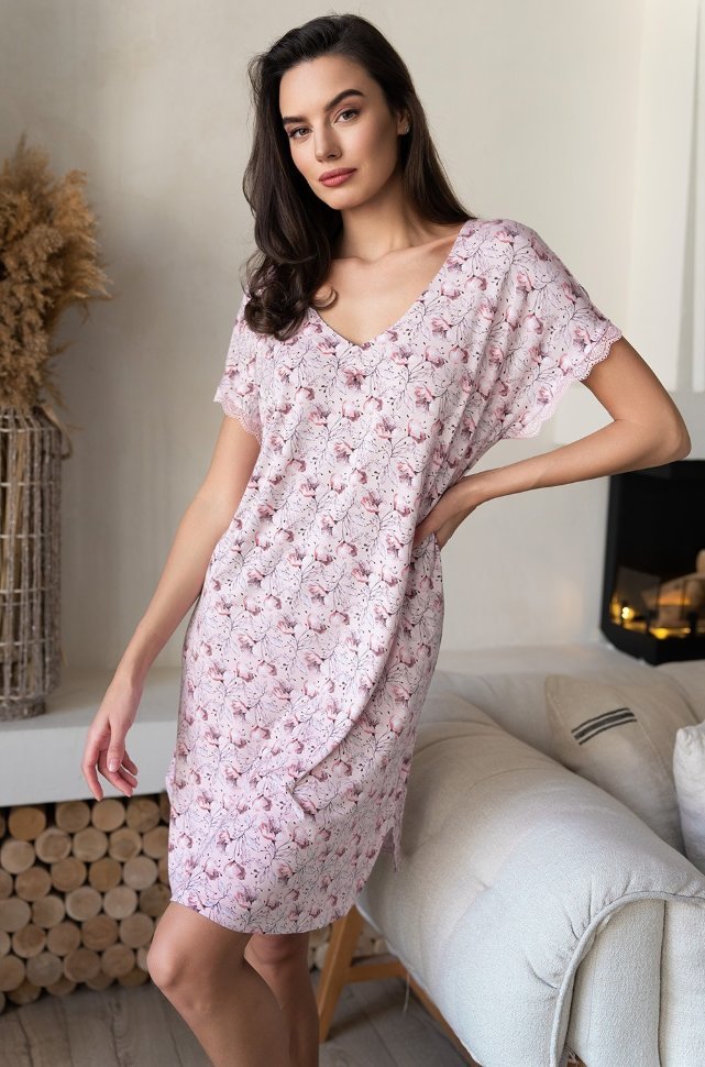 Сорочка с коротким рукавом из вискозы Mia-Amore Inessa 5011