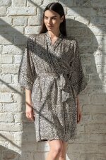 Халат короткий из шелка и вискозы Mia-Amore Runa 3993