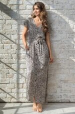 Халат с коротким рукавом из шелка и вискозы Mia-Amore Runa 3994