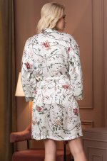 Короткий халат на поясе из шелка и вискозы Mia-Amore Melody 3933