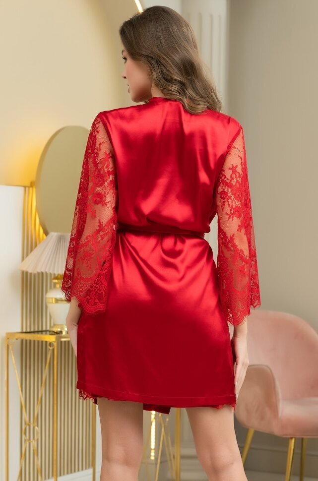 Mia-Amore Ester 7293 атласное кимоно с кружевом